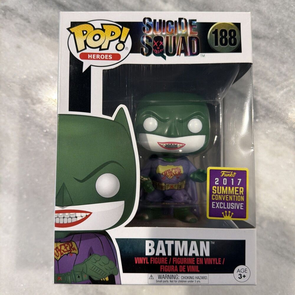 The Joker As Batman POP Vinyl Figure‎ #188 SDCC 2017 Suicide Squad Funko New!